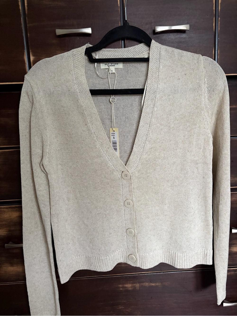 Max Studio OYSTER cardigan/ Size Small